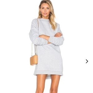 Lovers + Friends Revolve Sweatshirt Dress Small  Gray